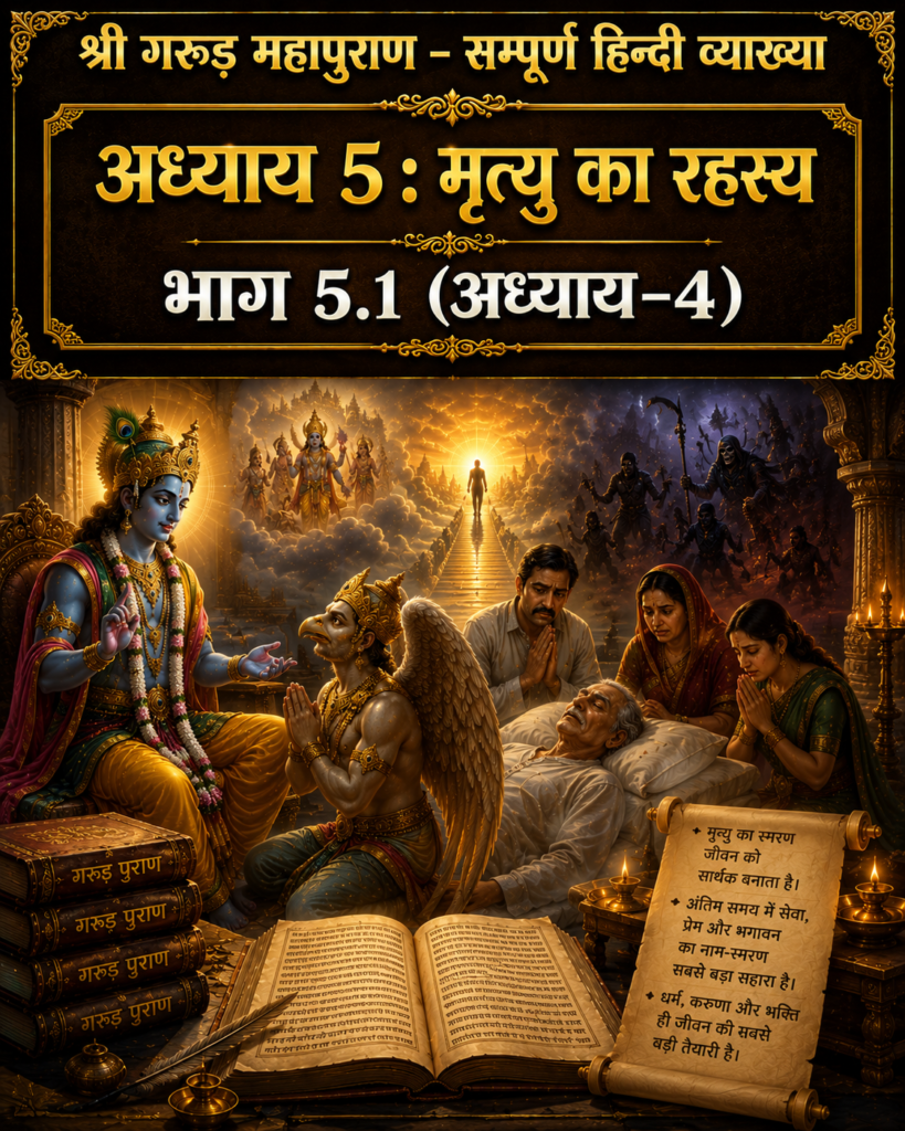 श्री गरुड़ महापुराण – सम्पूर्ण हिन्दी व्याख्या,मृत्यु से पहले मिलने वाले संकेत – क्या गरुड़ पुराण में मृत्यु के पूर्व संकेतों का वर्णन मिलता है? श्री गरुड़ महापुराण – सम्पूर्ण हिन्दी व्याख्या,मृत्यु से पहले मिलने वाले संकेत – क्या गरुड़ पुराण में मृत्यु के पूर्व संकेतों का वर्णन मिलता है?