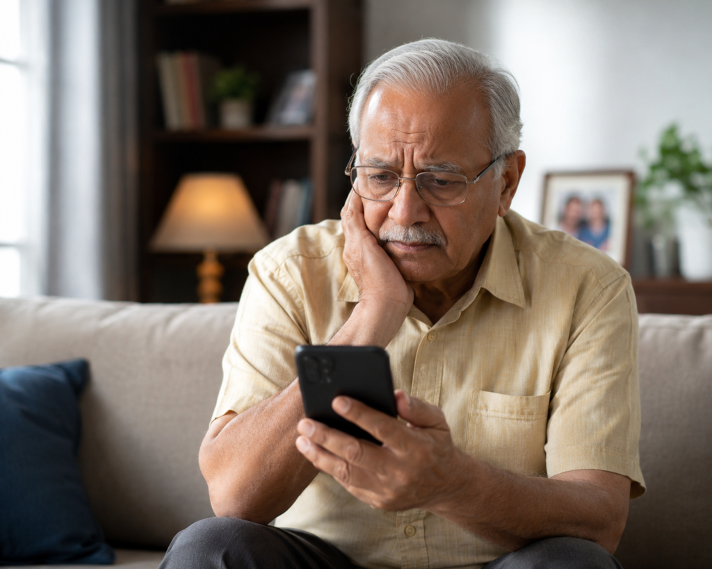 बुजुर्गों के मानसिक स्वास्थ्य पर स्मार्टफोन का क्या असर पड़ता है? नई स्टडी में सामने आए चौंकाने वाले नतीजे… बुजुर्गों के मानसिक स्वास्थ्य पर स्मार्टफोन का क्या असर पड़ता है? नई स्टडी में सामने आए चौंकाने वाले नतीजे…
