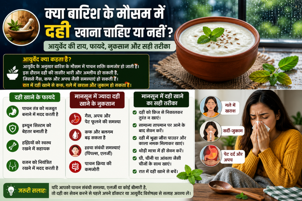 क्या बरसात में दही खाने से बढ़ सकता है इंफेक्शन का खतरा? जानिए क्या कहते हैं हेल्थ एक्सपर्ट.. क्या बरसात में दही खाने से बढ़ सकता है इंफेक्शन का खतरा? जानिए क्या कहते हैं हेल्थ एक्सपर्ट..
