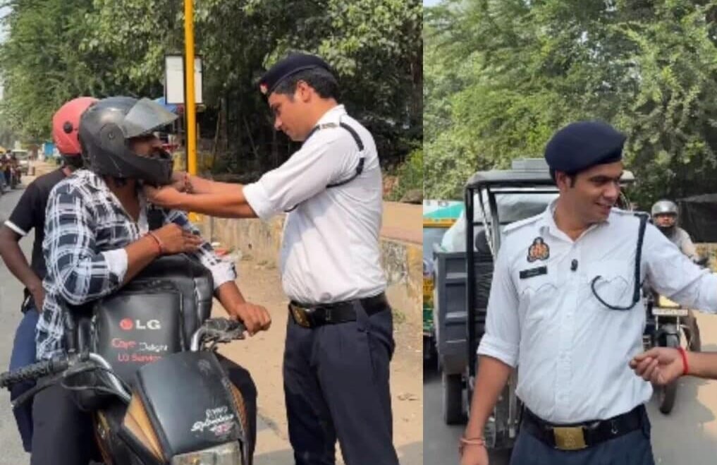 अरे ये क्या चालान’ से बचने के लिए किया गजब का जुगाड़, पुलिसवाला भी रह गया हैरान अरे ये क्या चालान’ से बचने के लिए किया गजब का जुगाड़, पुलिसवाला भी रह गया हैरान