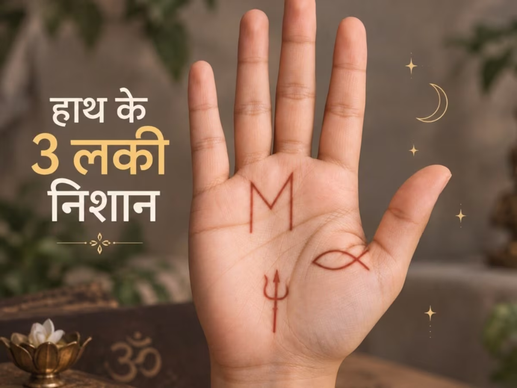 हस्तरेखा शास्त्र: क्या आपकी हथेली में हैं ये 3 शुभ निशान? जानें क्यों मानते हैं लकी. हस्तरेखा शास्त्र: क्या आपकी हथेली में हैं ये 3 शुभ निशान? जानें क्यों मानते हैं लकी.
